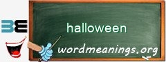 WordMeaning blackboard for halloween